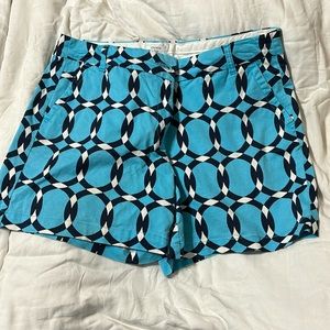 Crown & Ivy Light Blue, Navy & white shorts. Size 12.